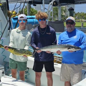 Awesome 3/4 day trip on Don't Tell Mom Sportfishing with Jason and his two sons from South Carolina